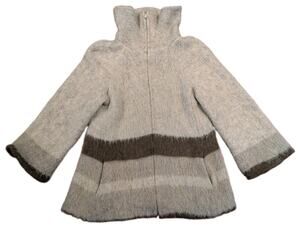 Vintage Hilda Ltd Iceland Wool Cardigan Sweater Coat Womens S Fuzzy Nordic Zip